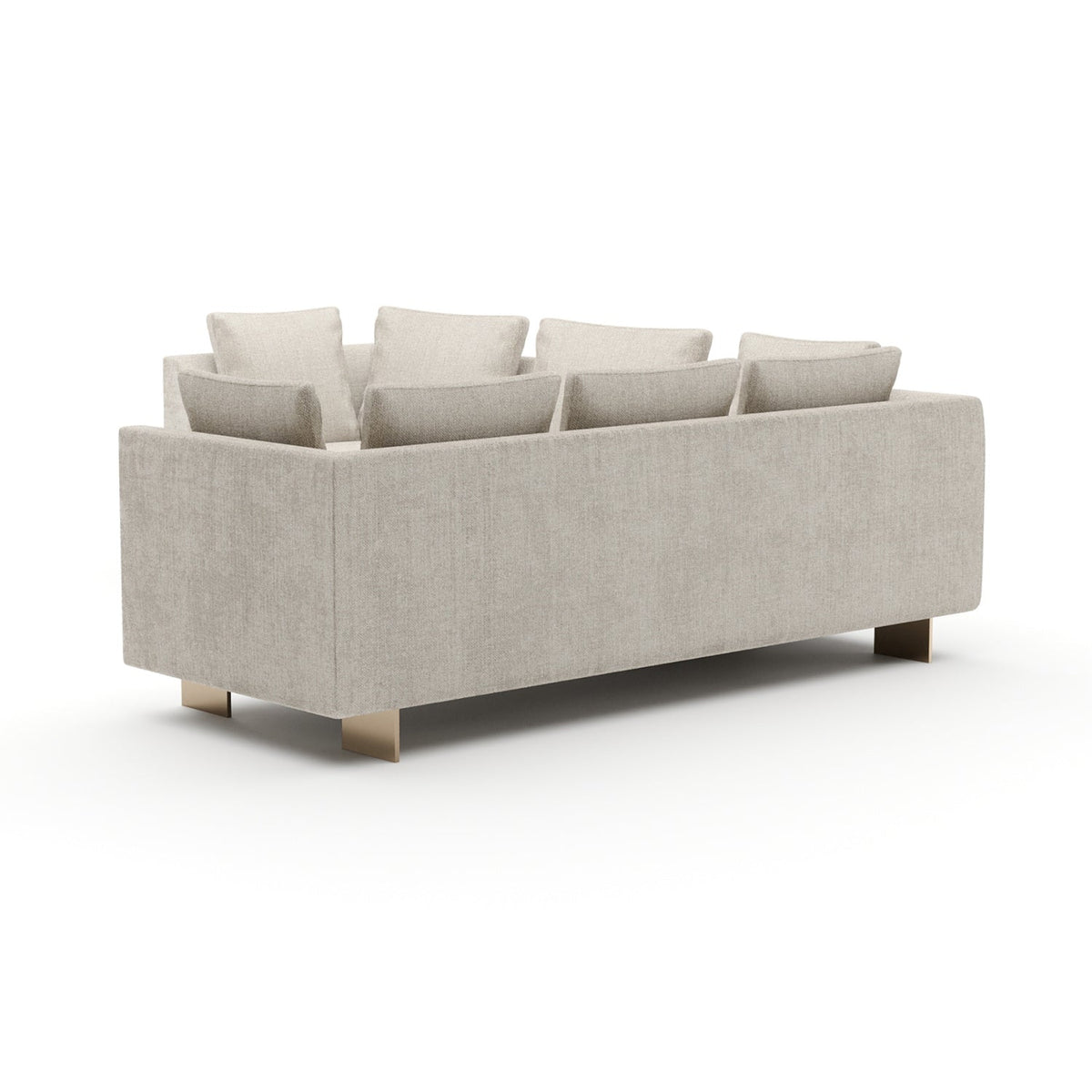 White Chenille Sectional Sofa S | Caracole Altura