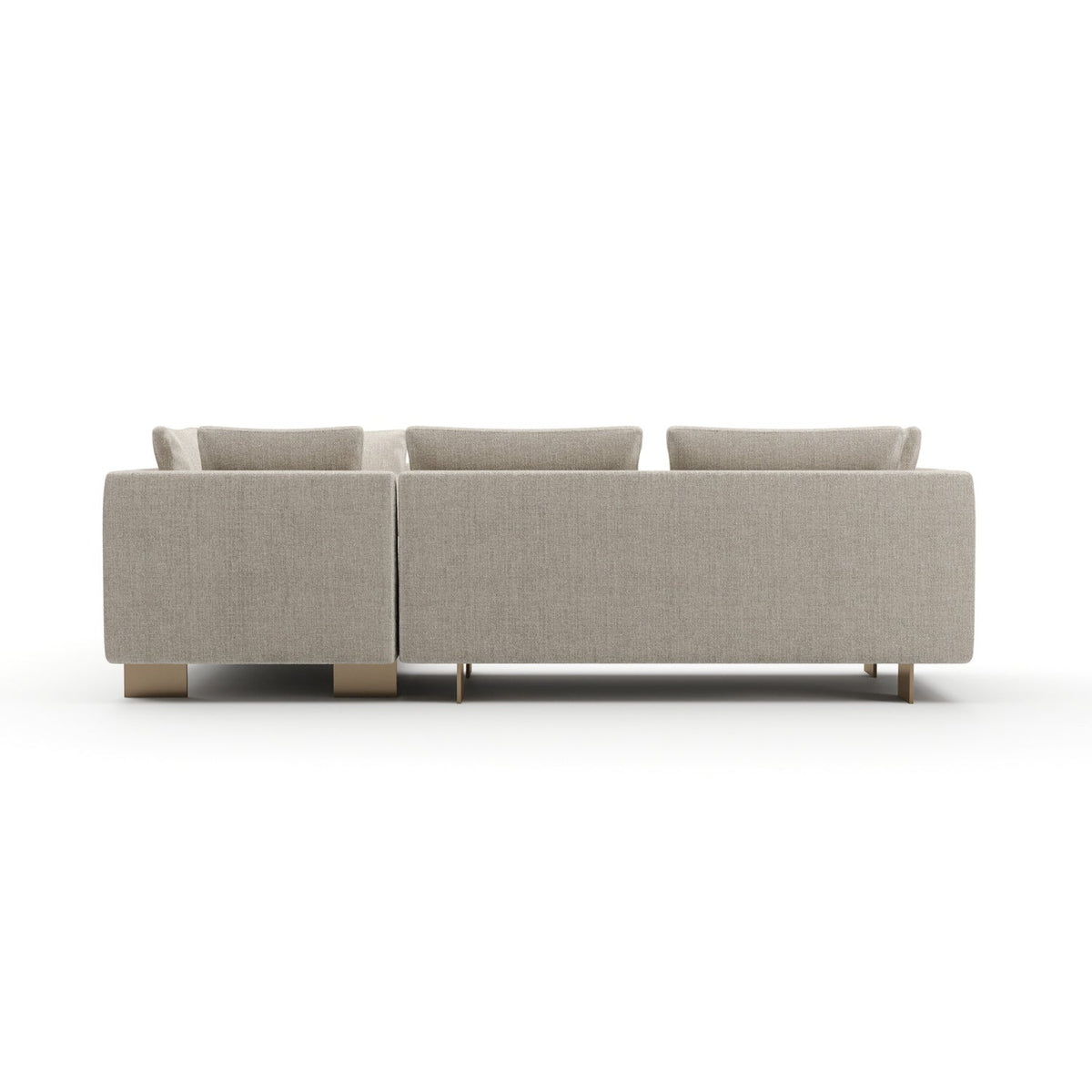White Chenille Sectional Sofa S | Caracole Altura