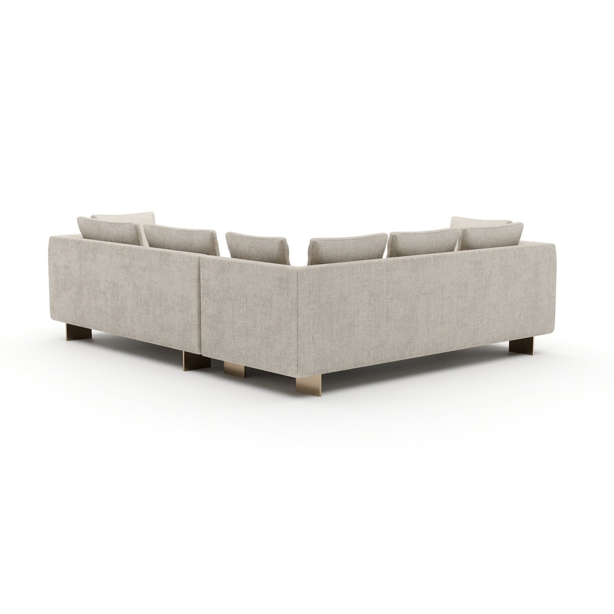 White Chenille Sectional Sofa S | Caracole Altura