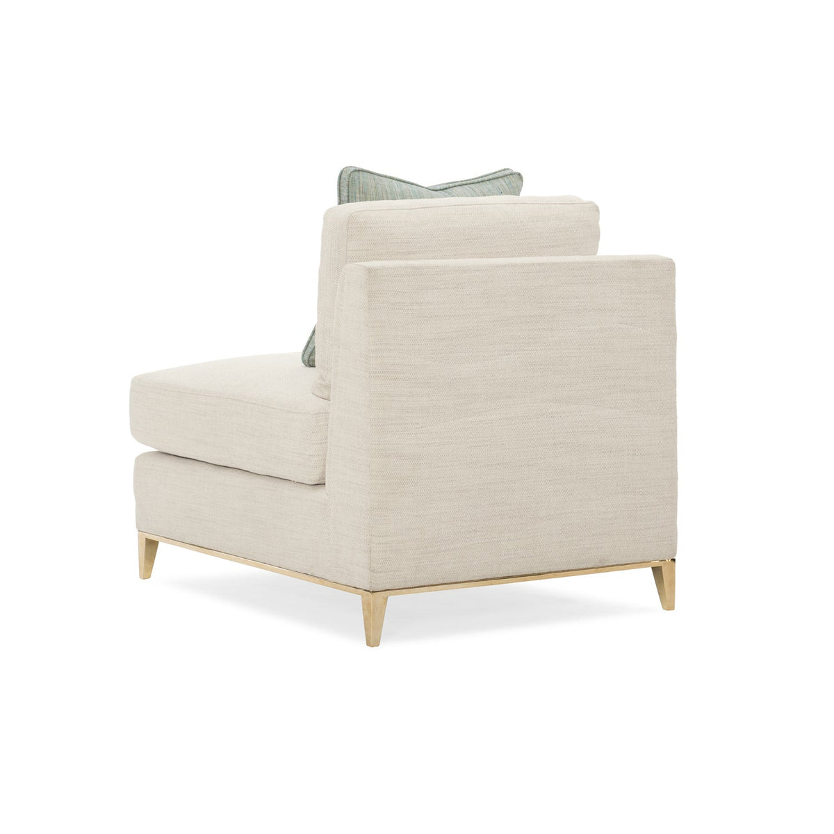 Wavy Quilted Armless Lounge Chair | Caracole Under Currents