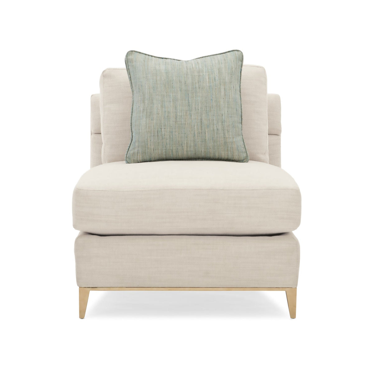 Wavy Quilted Armless Lounge Chair | Caracole Under Currents