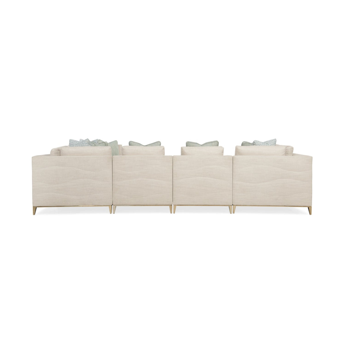 Wavy Quilted Armless Lounge Chair | Caracole Under Currents