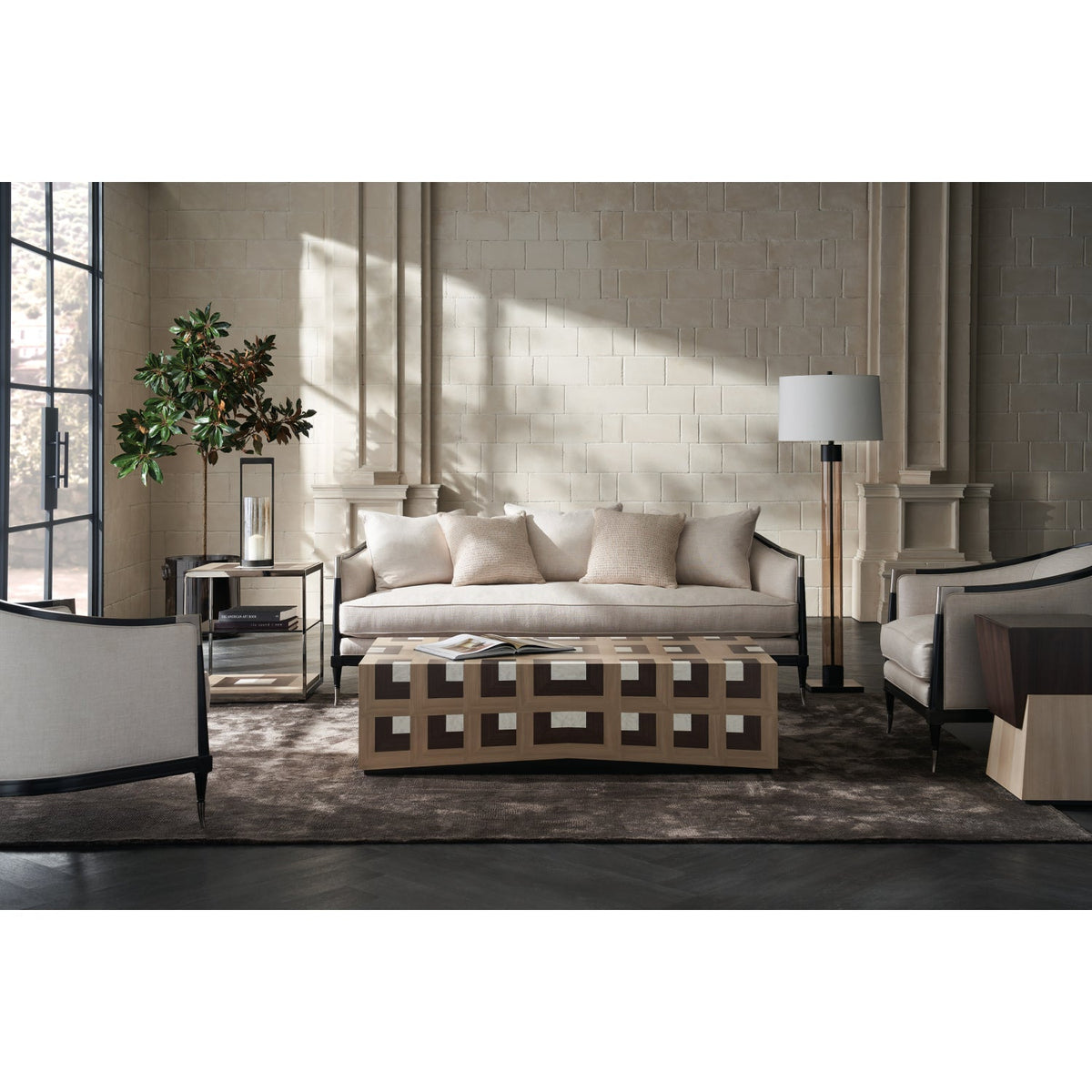 White Linen Lounge Linen | Caracole Splash of Flash