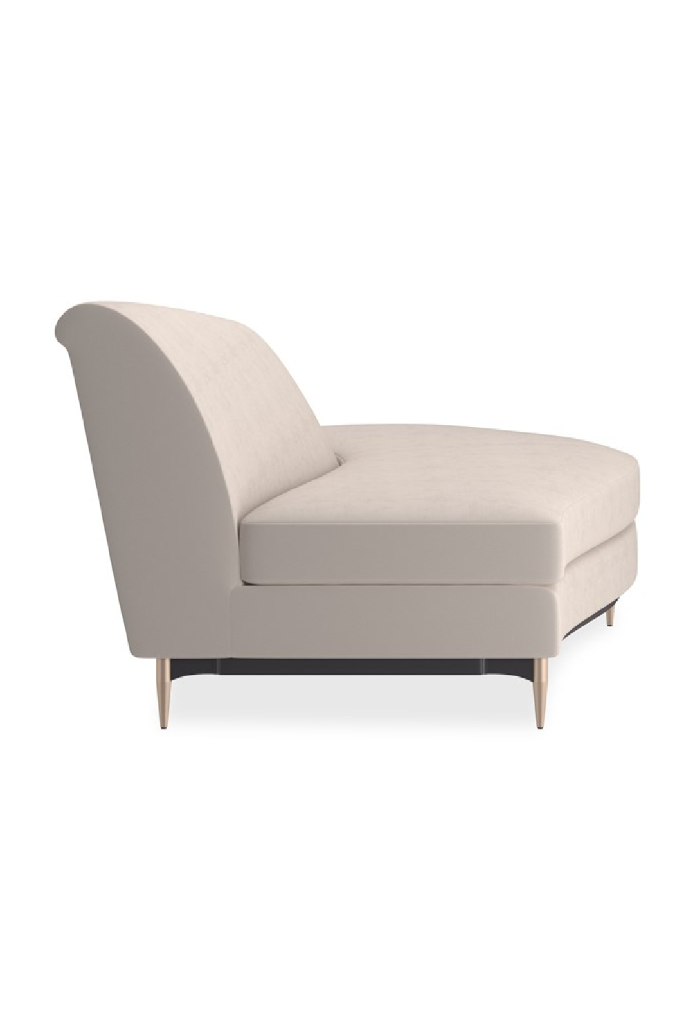 Beige Velvet Sectional Sofa | Caracole Three's Company | Oroa.com