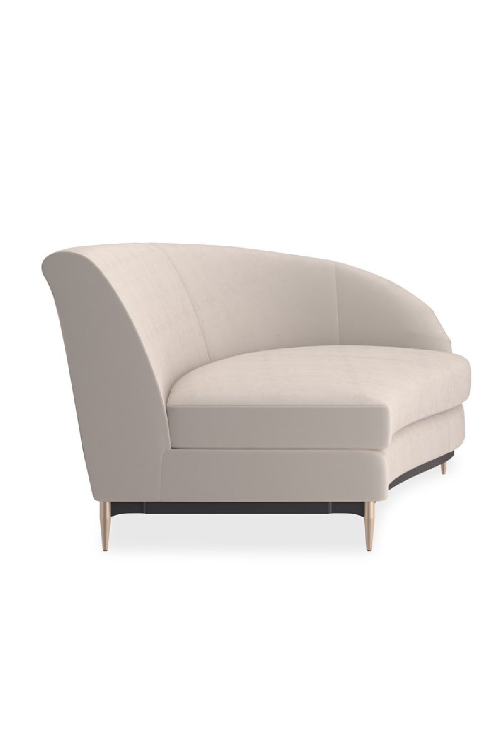 Beige Velvet Sectional Sofa | Caracole Three's Company | Oroa.com