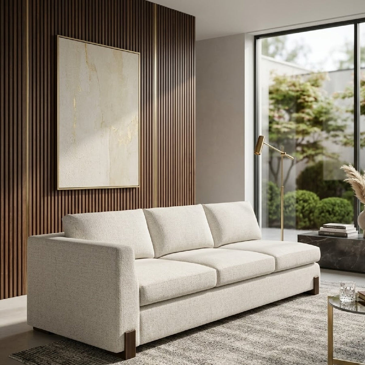 Woven Fabric Single-Armed Sofa | Caracole Counter Balance