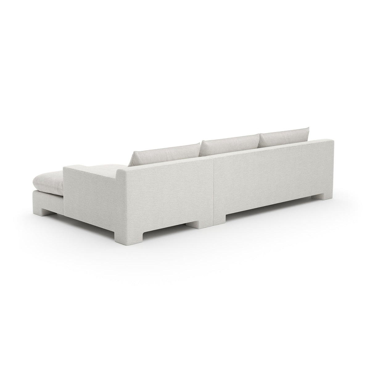 White Velvet Sectional Chaise | Caracole Devon