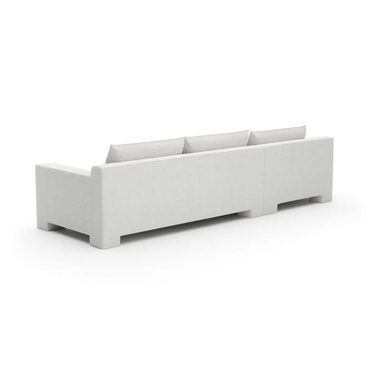 White Velvet Sectional Chaise | Caracole Devon