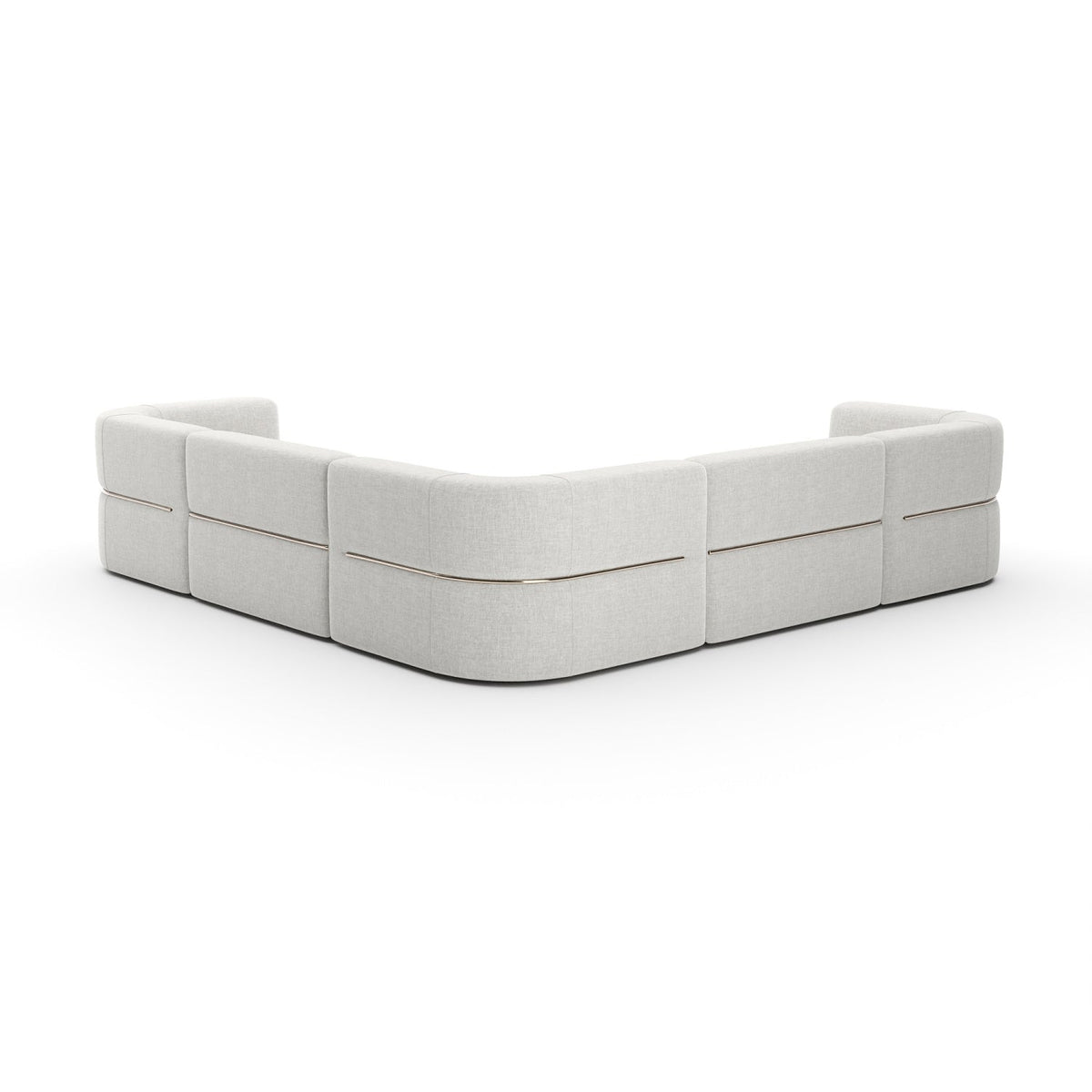 Ribbed Linen Sectional Chaise | Caracole Rhythm