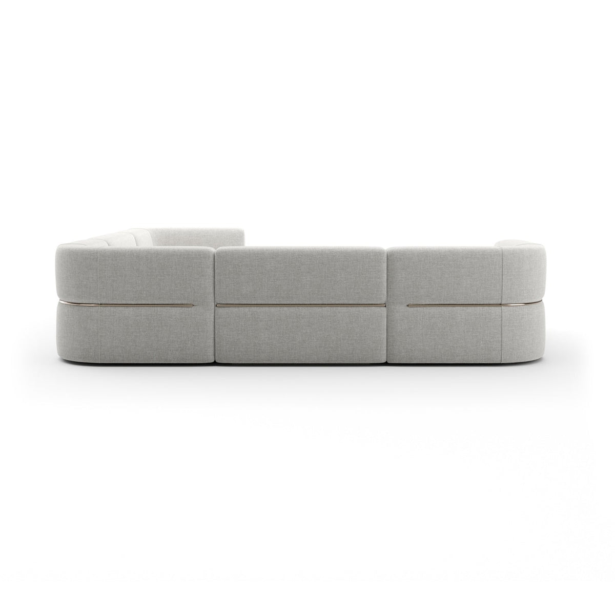 Ribbed Linen Sectional Chaise | Caracole Rhythm