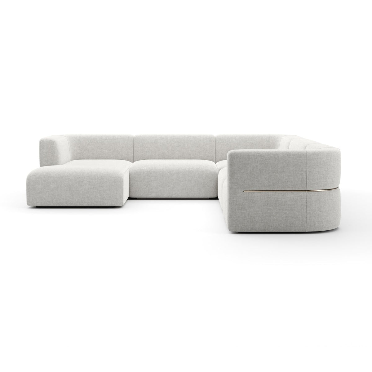 Ribbed Linen Sectional Chaise | Caracole Rhythm