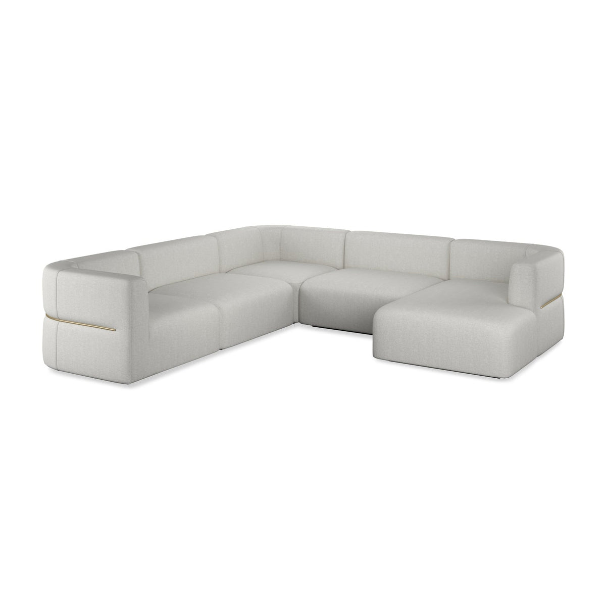 Ribbed Linen Sectional Chaise | Caracole Rhythm
