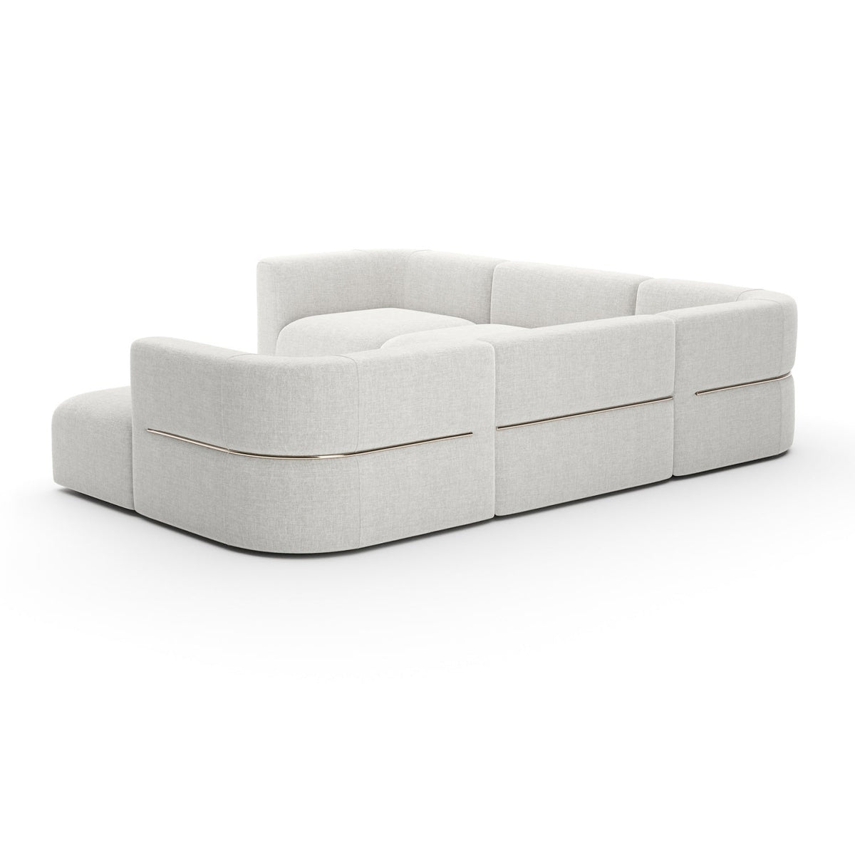Ribbed Linen Sectional Chaise | Caracole Rhythm