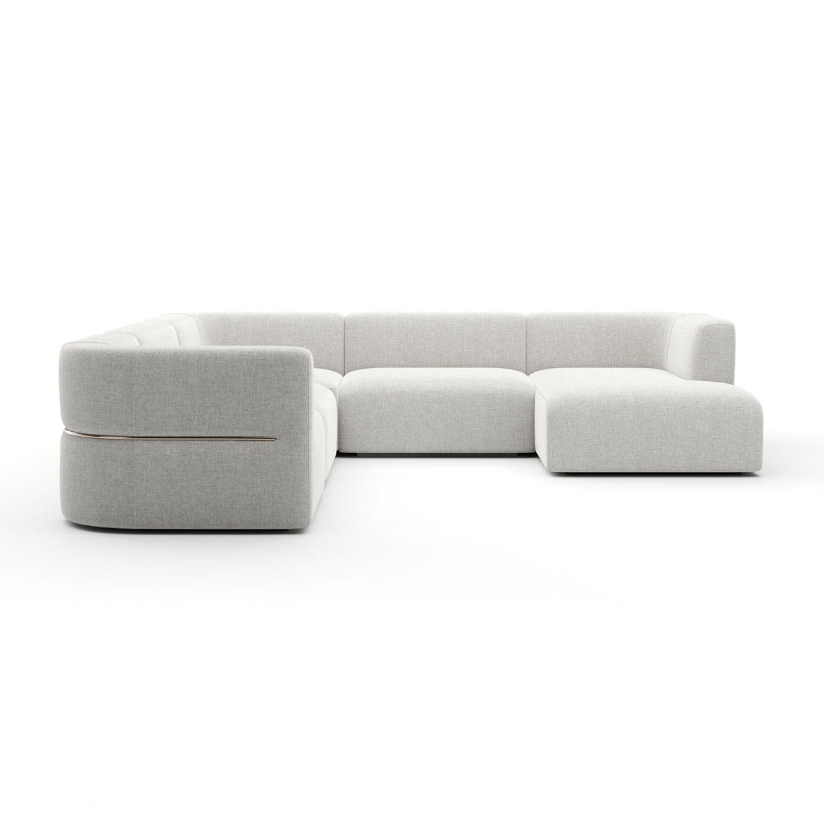 Ribbed Linen Sectional Chaise | Caracole Rhythm