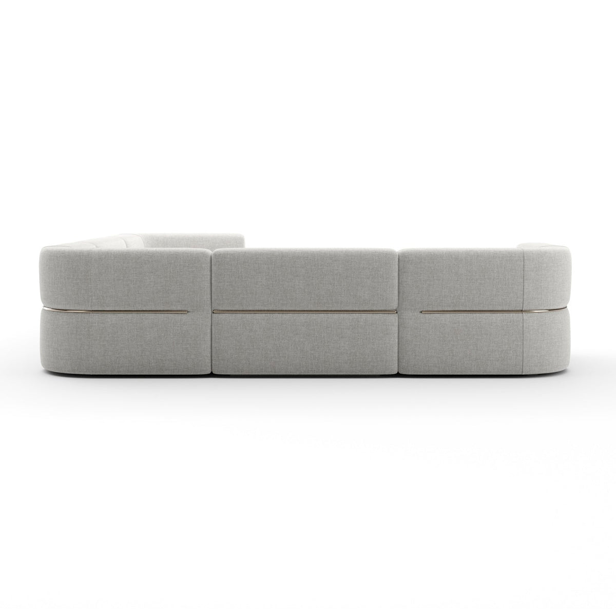 Ribbed Linen Sectional Chaise | Caracole Rhythm