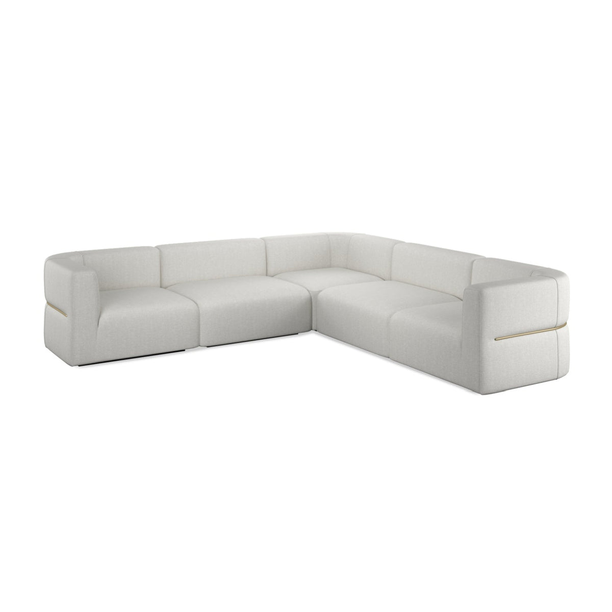 Ribbed Linen Sectional Sofa | Caracole Rhythm