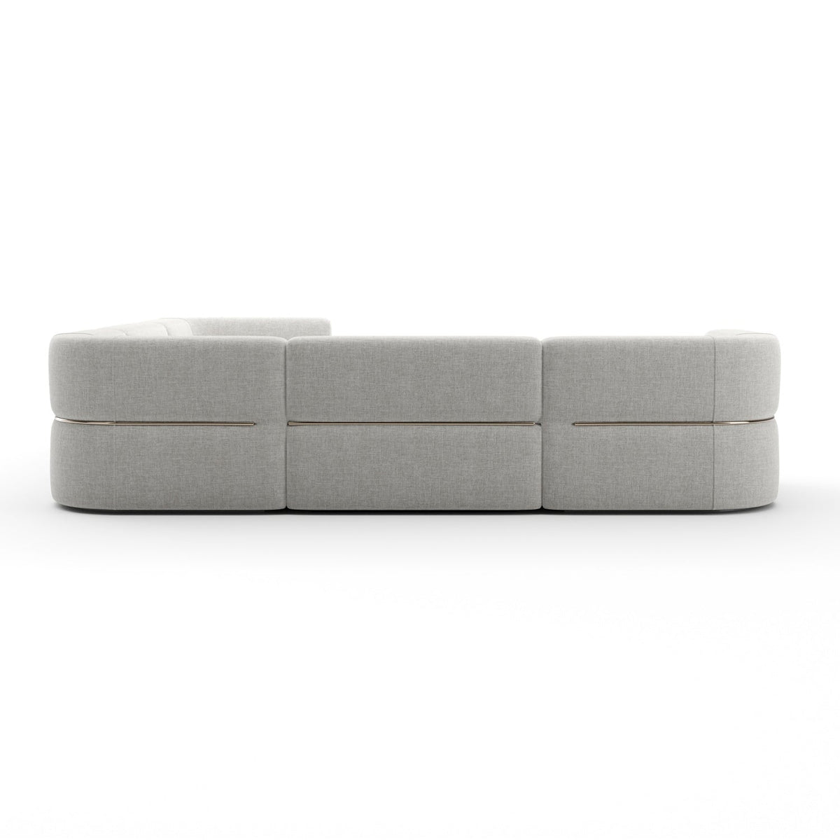 Ribbed Linen Sectional Sofa | Caracole Rhythm