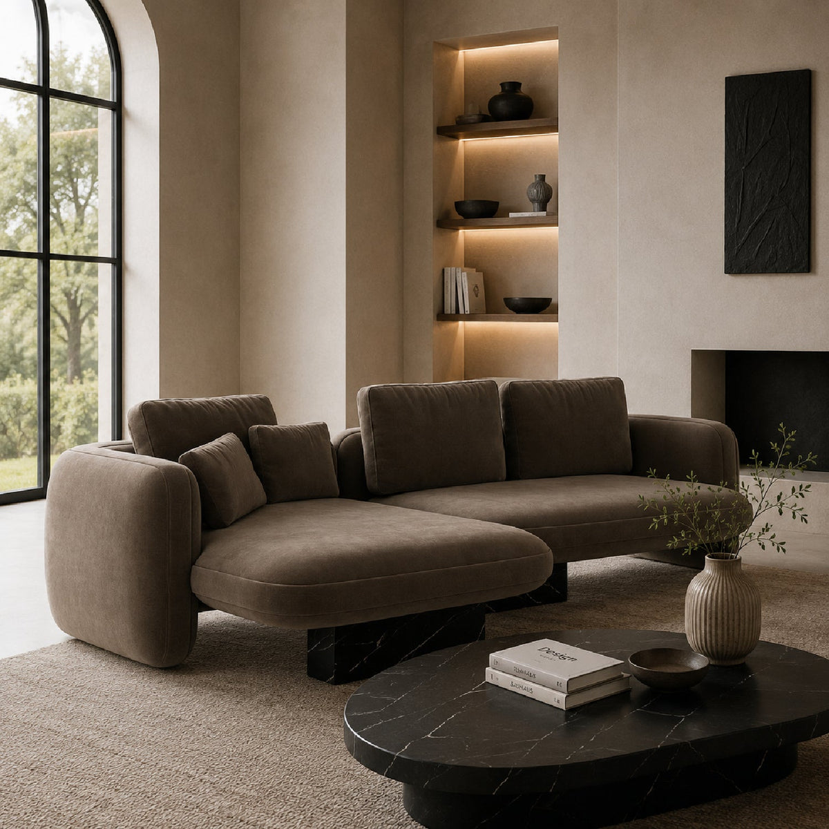Linen Left Chaise Sectional Sofa S | Caracole Overlap