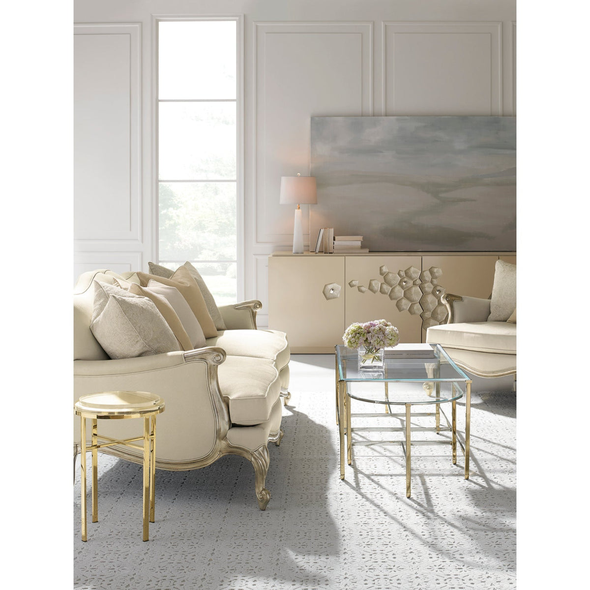White French-Inspired Lounge Chair | Caracole Savoir Faire