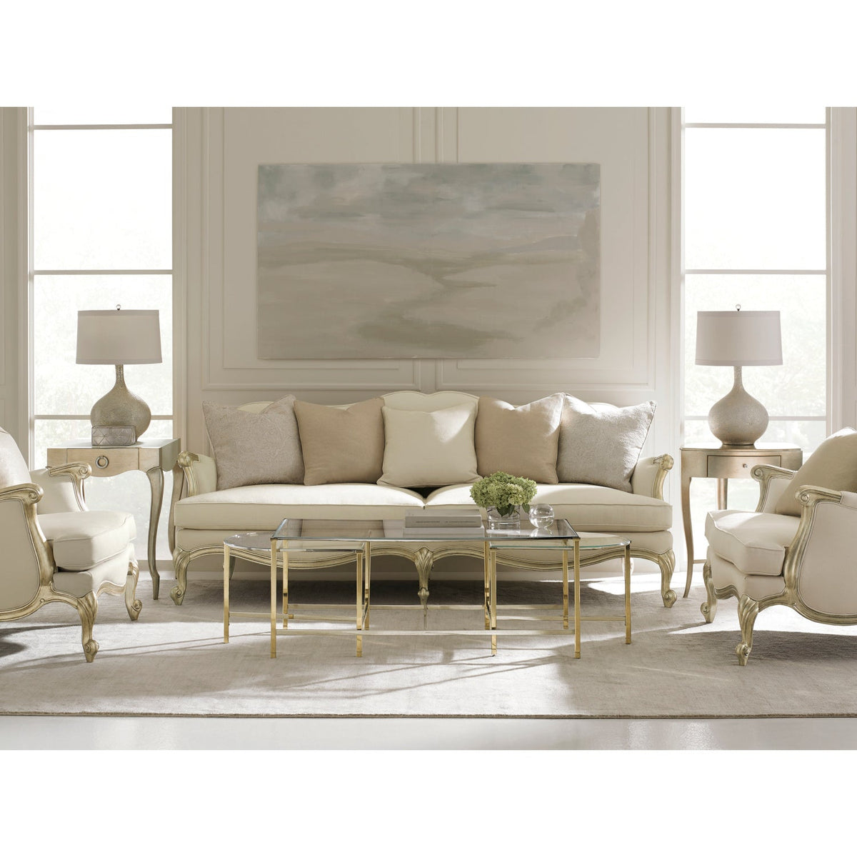 White French-Inspired Lounge Chair | Caracole Savoir Faire