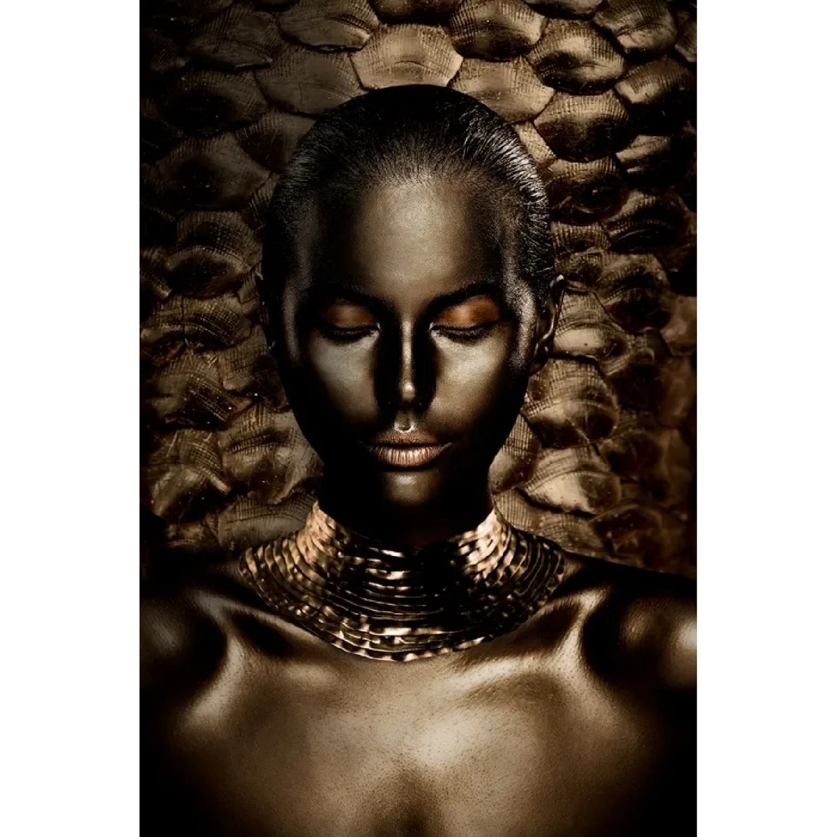 Golden Age 4 Black Painted Woman photographic art print by Cobra Art