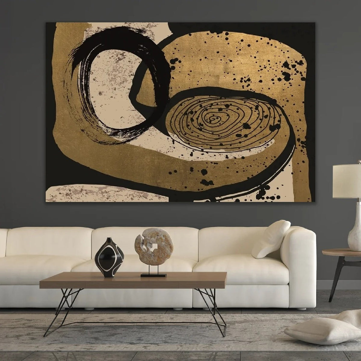 Never Ending Story Brown & Black Abstract Art art print by Cobra Art, alternate view 2