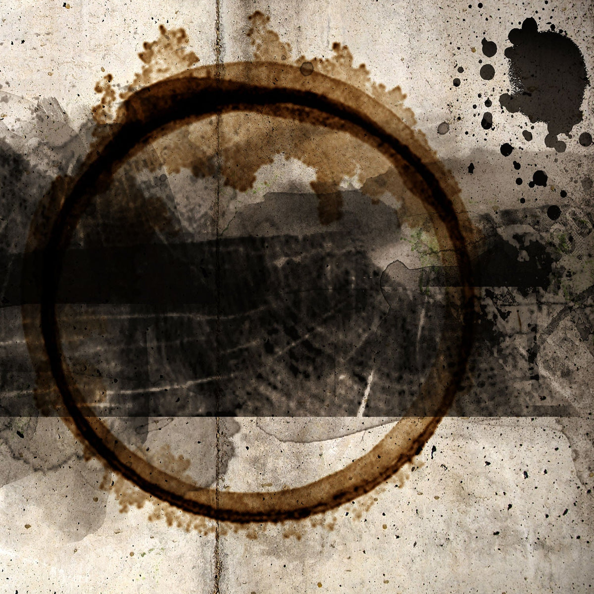 Abstract Weathered Brown Circle photographic art print by Cobra Art