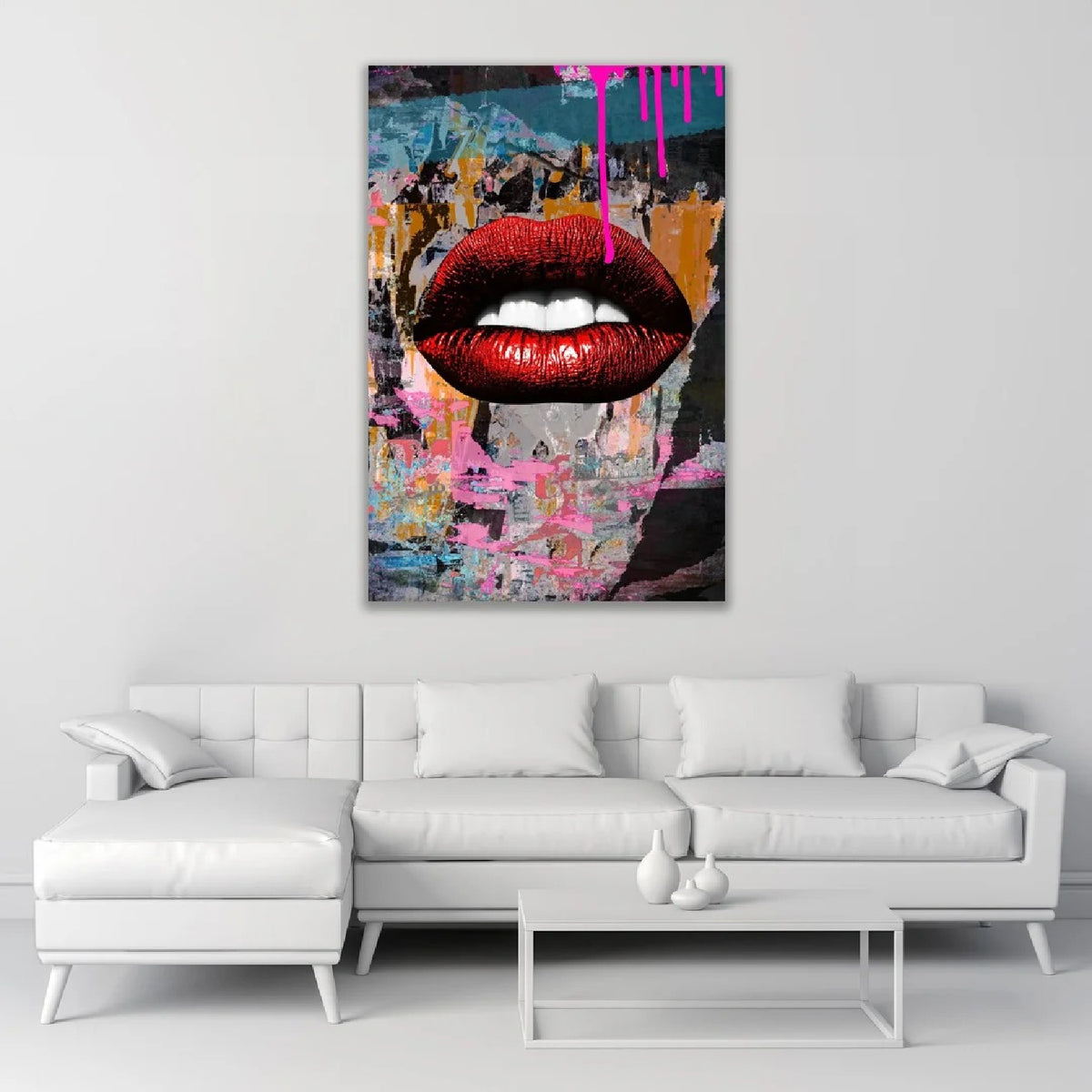 Neon Lip Red Kisser photographic art print by Cobra Art, alternate view 2