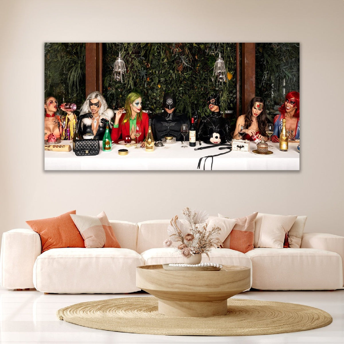 Superheroes Dinner Iconic Figures photographic art print by Cobra Art, alternate view 2