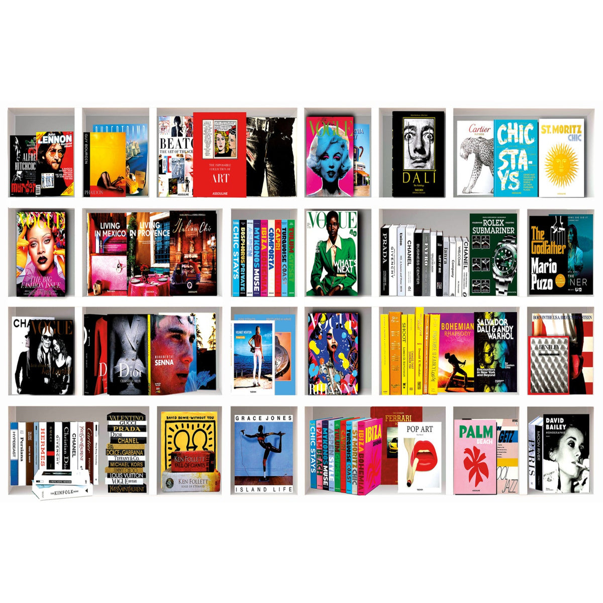 Shelf of Iconic Touchstones Art Print | Cobra Art That's Life