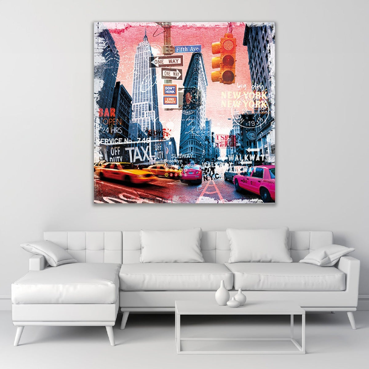 New Yor Dawn Colorful City photographic art print by Cobra Art, alternate view 2