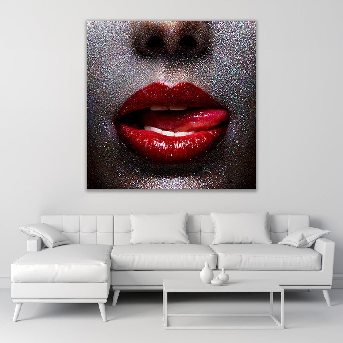 Lips of Fire Red Lips photographic art print by Cobra Art, alternate view 2