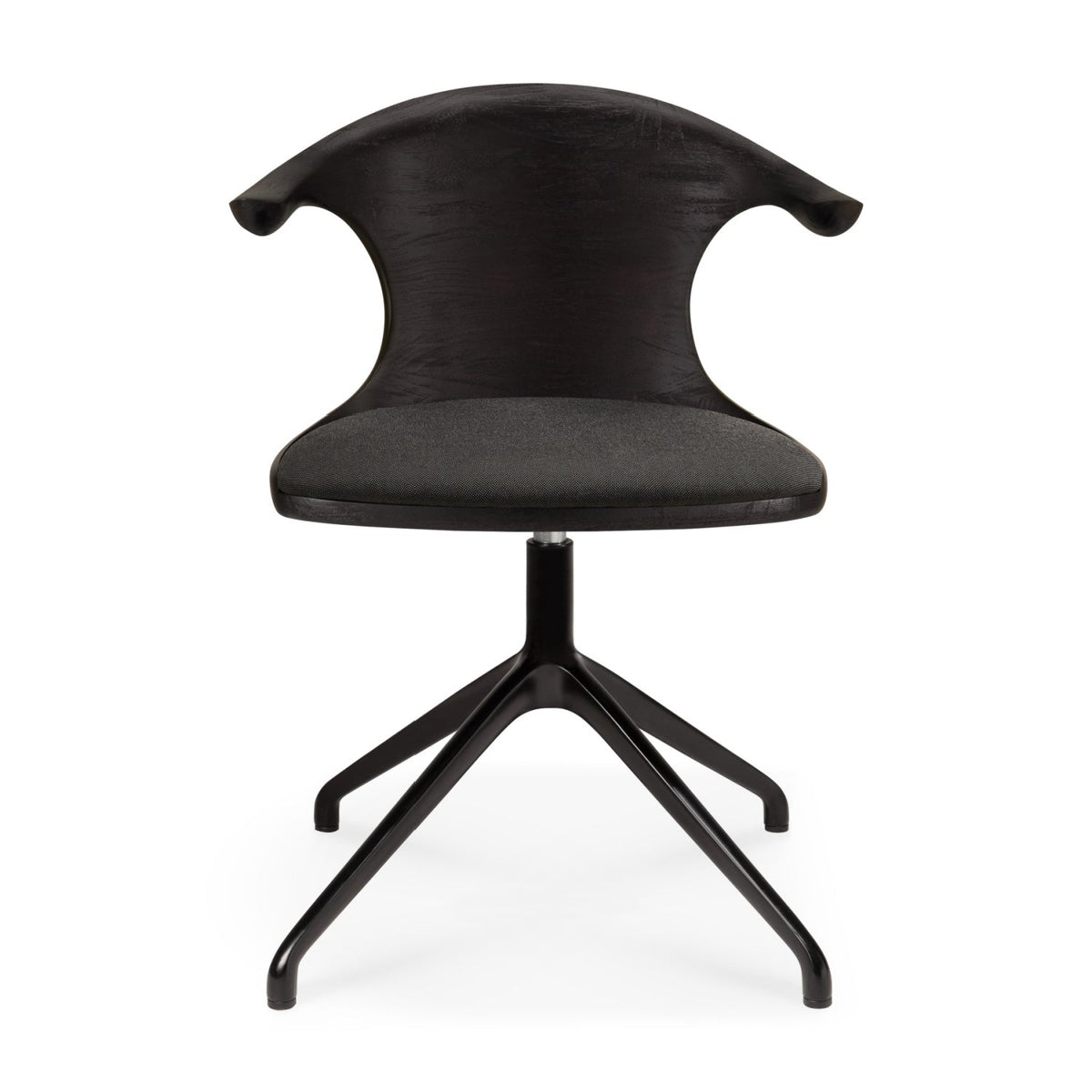 Modern European furniture - Varnished Teak Cushioned Office Chair - www.oroa.com