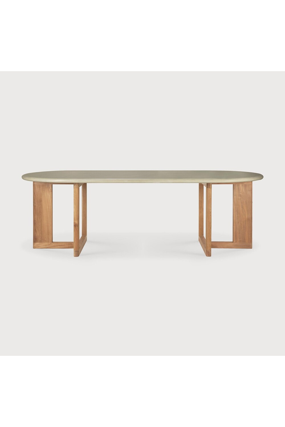 Concrete Oblong Outdoor Dining Table | Ethnicraft Trestle | Oroa.com