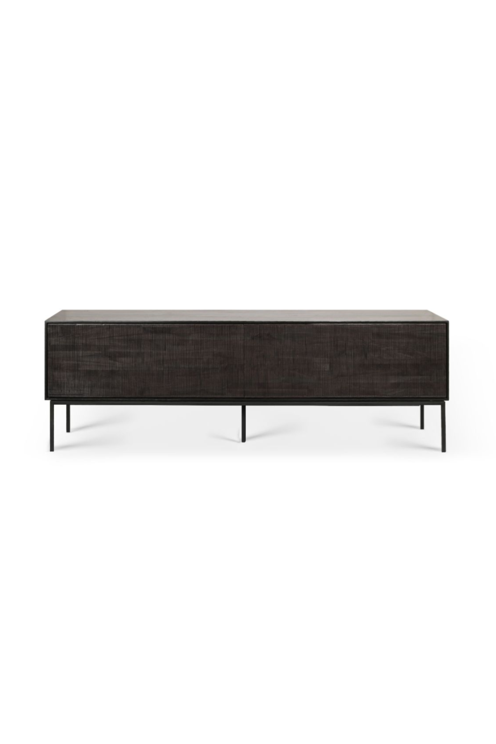 Dark Teak TV Cupboard | Ethnicraft Grooves | OROA.com