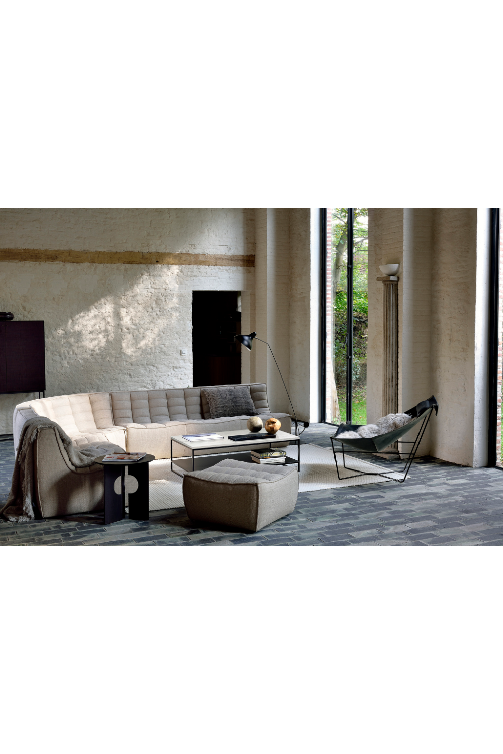Curved Upholstered Sofa | Ethnicraft N701 | Oroa.com