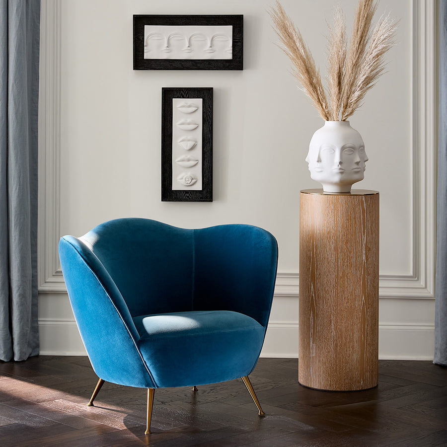 Wave Top Velvet Lounge Chair | Jonathan Adler Ripple | Oroa.com
