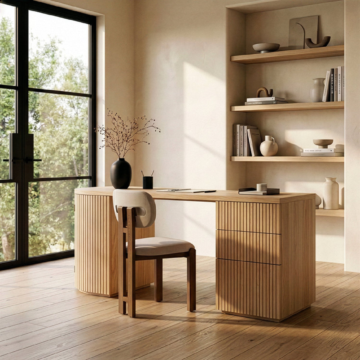 Wooden 3-Drawer Desk | Oroa Modern Albrite | Oroa.com