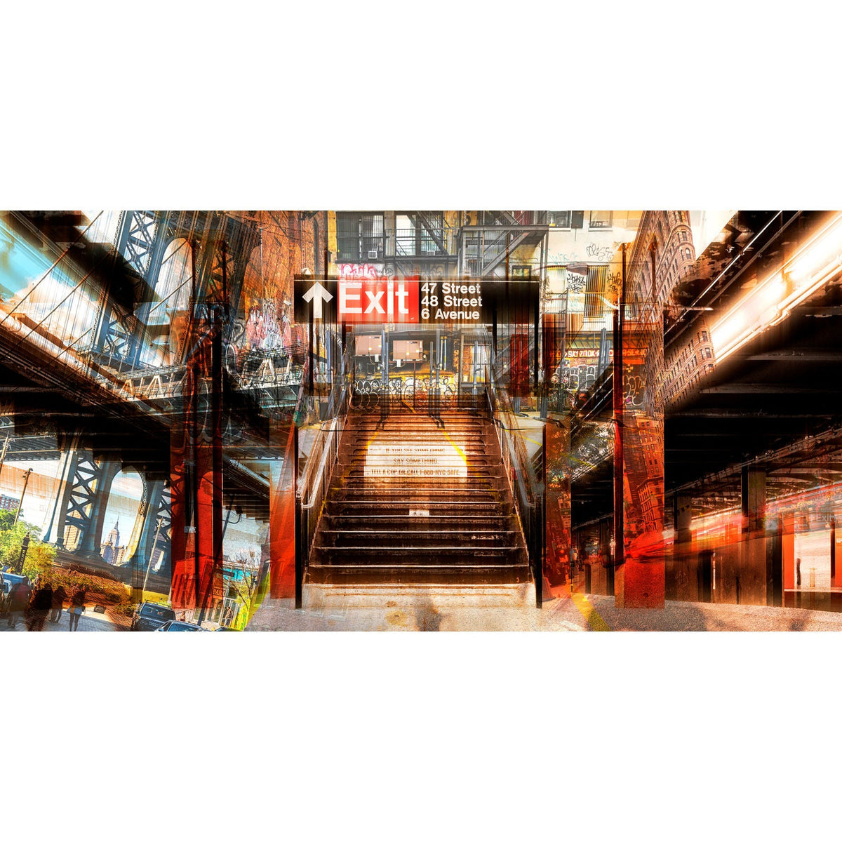 New York Exit Urban Design photographic art print by Cobra Art