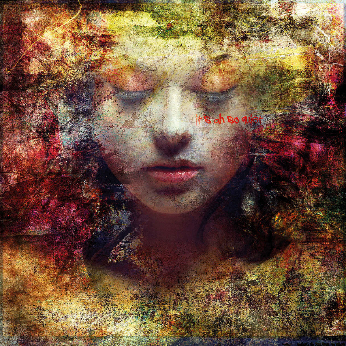 It's Al So Quiet Colorful Feminine Visage photographic art print by Cobra Art