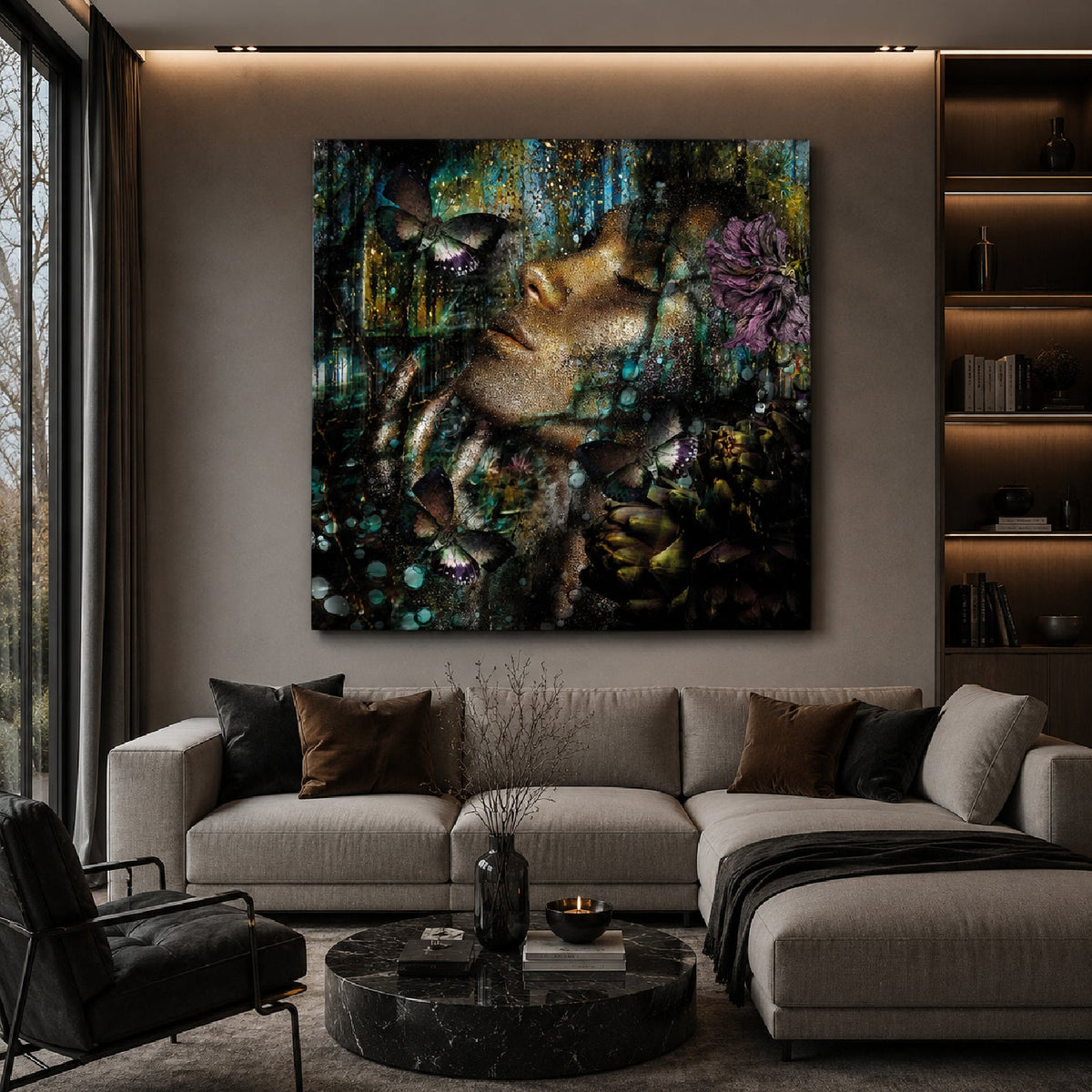 The Night Of The Butterfly Whimsical Woman photographic art print by Cobra Art, alternate view 2