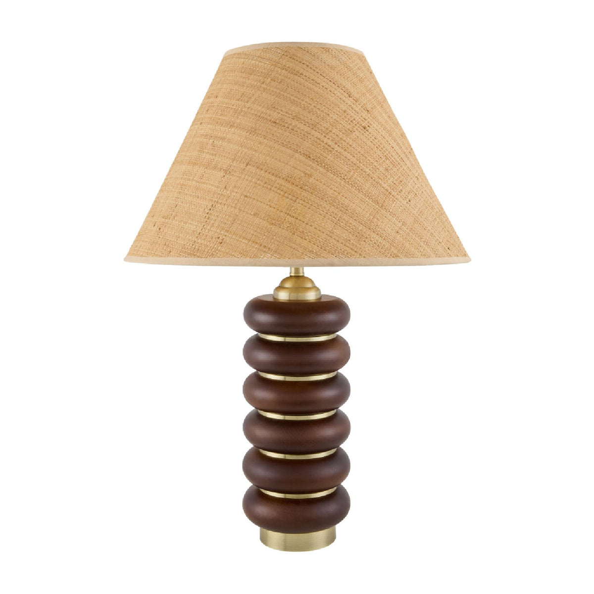 Modern European furniture - Brown Wooden Seagrass Table Lamp - www.oroa.com