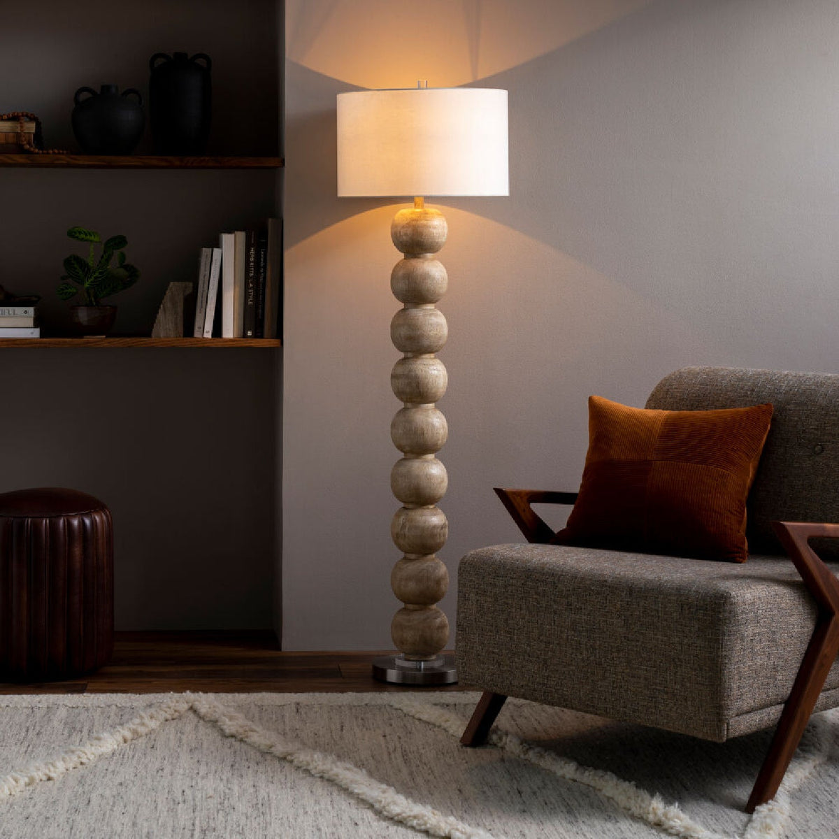 Modern European furniture - Stacked Sphere Accent Floor Lamp - www.oroa.com