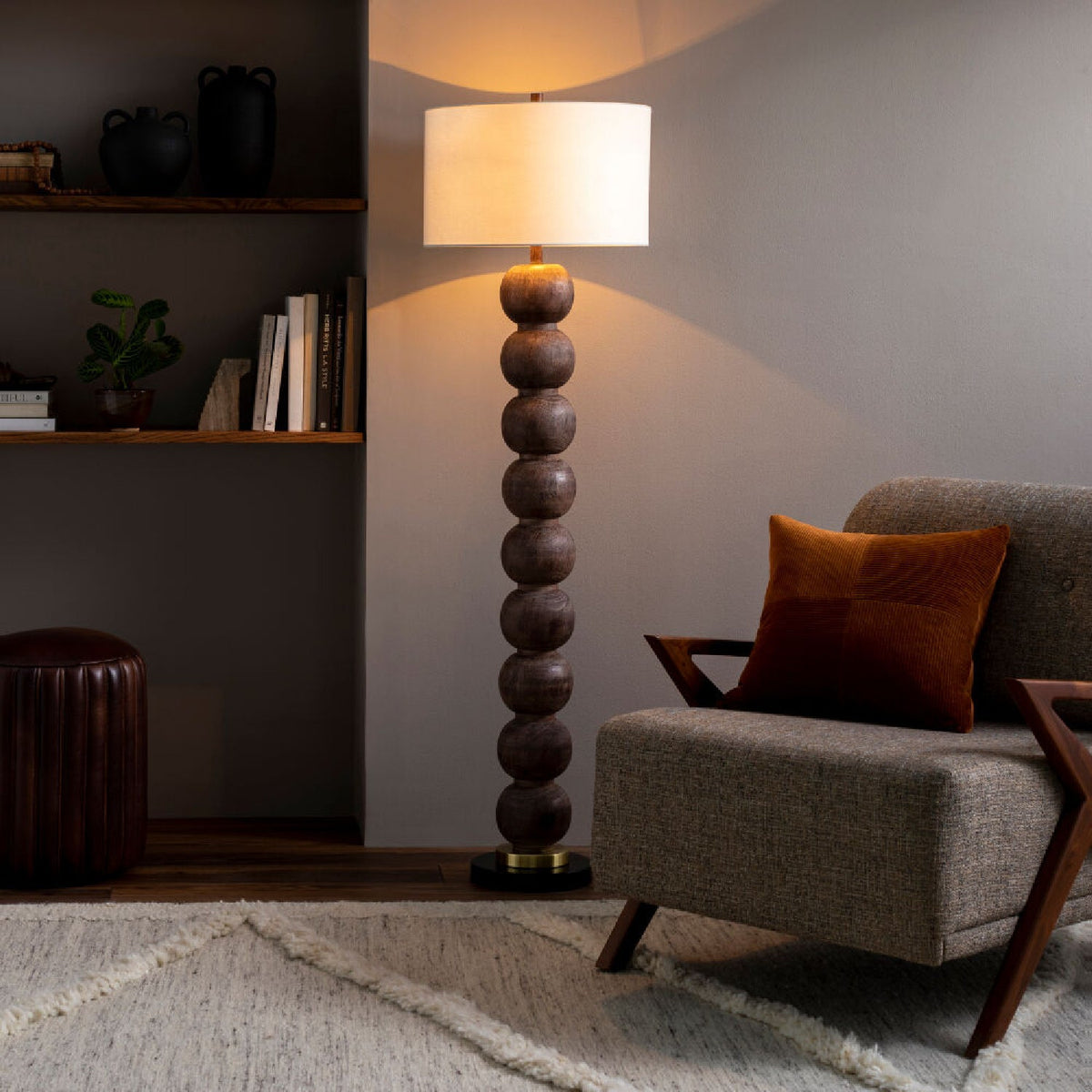 Modern European furniture - Stacked Sphere Accent Floor Lamp - www.oroa.com