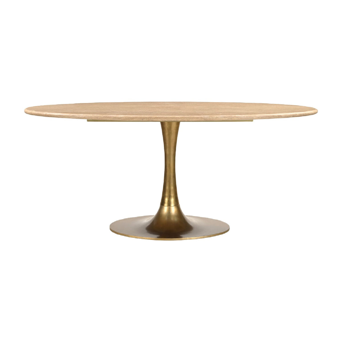 Modern European furniture - Oval Gold Base Dining Table - www.oroa.com