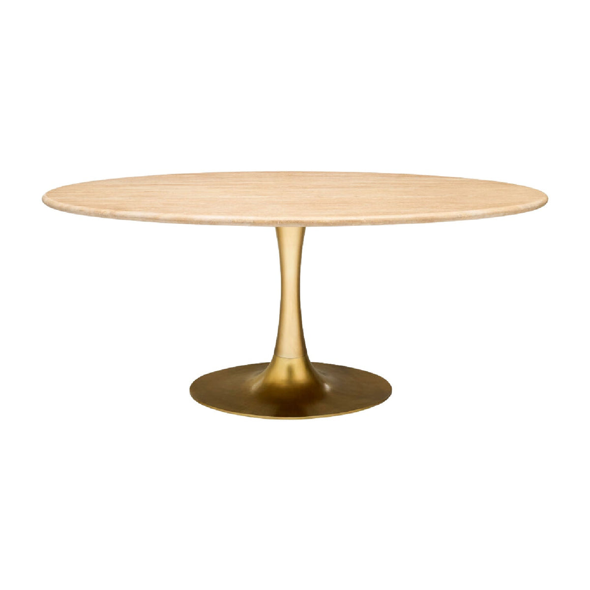 Modern European furniture - Oval Gold Base Dining Table - www.oroa.com