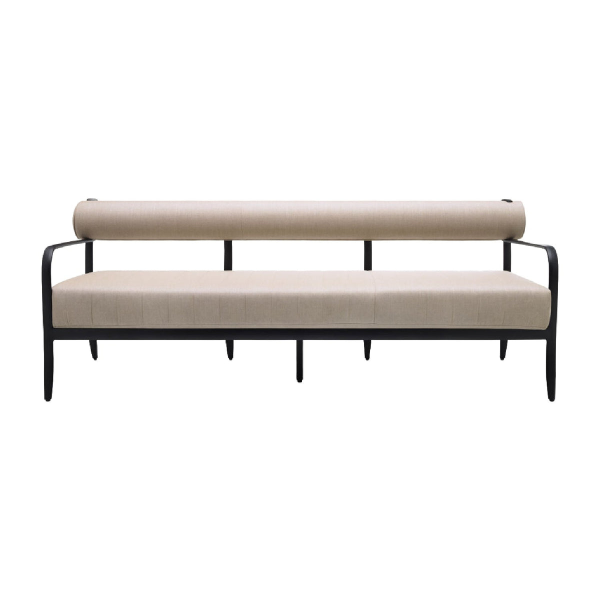 Modern European furniture - Black Aluminum Outdoor Sofa - www.oroa.com