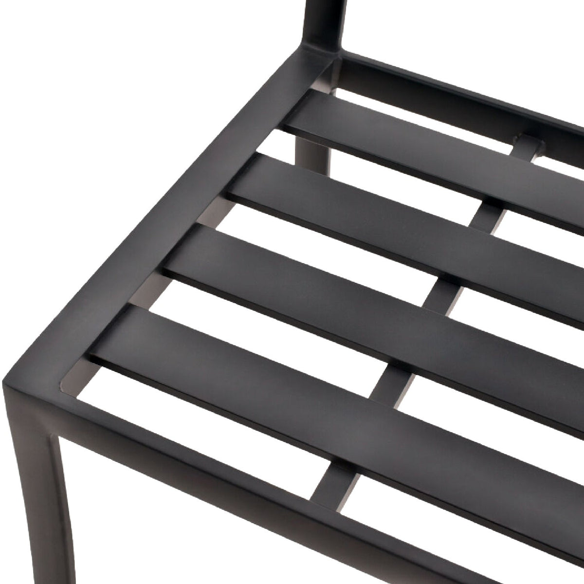 Modern European furniture - Black Aluminum Outdoor Dining Chairs (2) - www.oroa.com