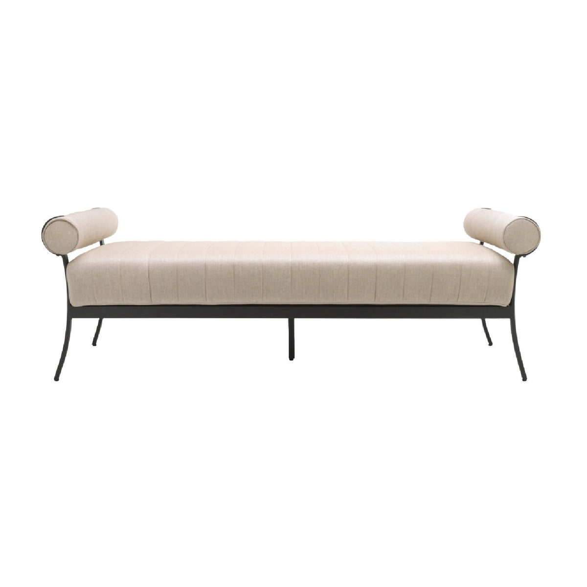 Modern European furniture - Black Aluminum Outdoor Bench - www.oroa.com
