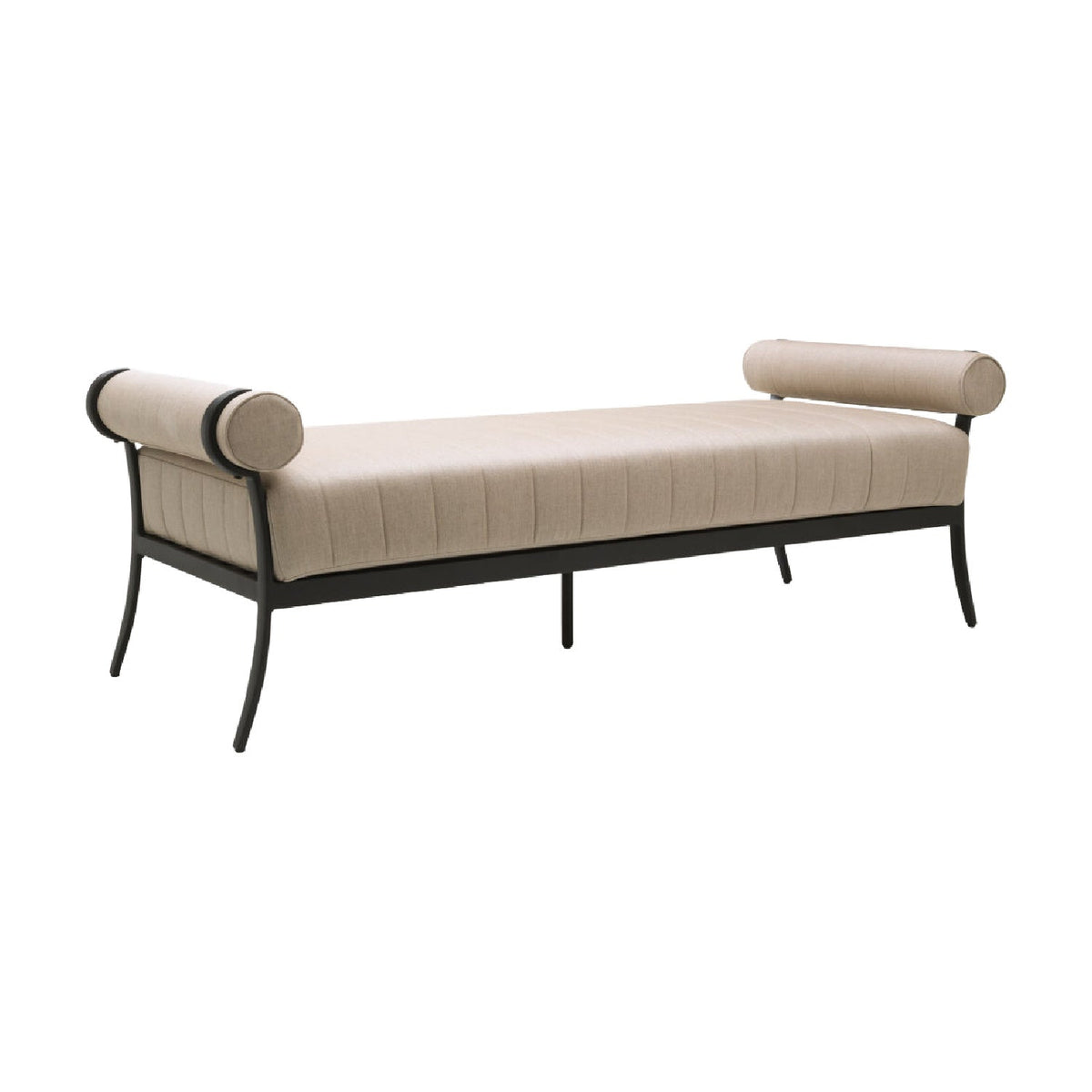 Modern European furniture - Black Aluminum Outdoor Bench - www.oroa.com